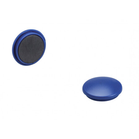 Lot de 4 aimants ronds diamètre de 32 mm - bleu - sign