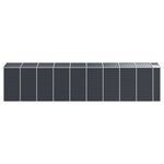 vidaXL Abri de jardin anthracite 191x810x198 cm acier galvanisé