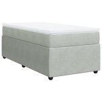 vidaXL Sommier à lattes de lit et matelas Gris clair 80x200 cm Velours