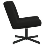 vidaXL Chaise d'accent Noire Tissu  Métal Moyenne Pivotante