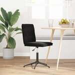 vidaXL Chaise à manger Noir Velours