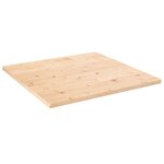 vidaXL Plateau de table carré en bois de pin massif 70 x 70 x 2 5 cm