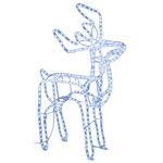 vidaXL Ensemble de figurines de rennes de Noël 3 Pièces Blanc froid
