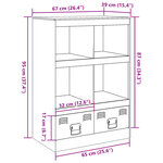 vidaXL Buffet vert olive 67x39x95 cm acier