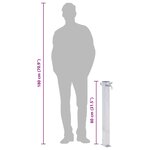 vidaXL Colonne à eau de jardin 80 cm acier inoxydable carré