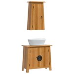 vidaXL Ensemble de meubles de salle de bain 2 Pièces bois de pin massif