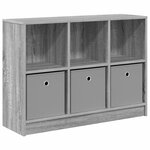 vidaXL Buffet avec tiroir Gris Sonoma 88 5 x 27 5 x 63 5 cm