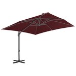 vidaXL Parasol déporté avec mât en aluminium bordeaux 400x300 cm