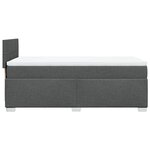 vidaXL Sommier à lattes de lit avec matelas Gris foncé 90x200 cm Tissu
