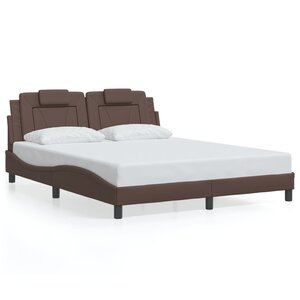 vidaXL Cadre de lit Viana sans matelas marron 160x200 cm similicuir