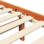 vidaXL Cadre de lit Cire marron 205 5 x 155 5 x 100 cm