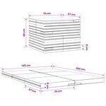 vidaXL Canapé-lit pliable 140 x 67 x 15 cm Taupe