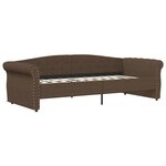 vidaXL Lit avec éclairage USB Marron Tissu 90x200 cm