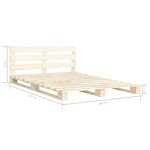 vidaXL Cadre de lit de palette sans matelas bois massif pin 200x200 cm