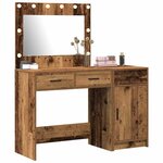 vidaXL Table de Toilette avec tiroir 2 Pièces Marron 40 x 41 x 75 cm