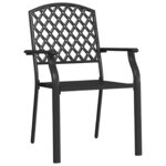 vidaXL Chaises d'extérieur lot de 4 design maillé acier anthracite