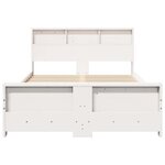 vidaXL Cadre de lit Blanc 135 x 190 cm Bois massif en pin
