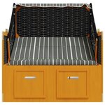 vidaXL Strandkorb avec auvent résine tressée et bois solide noir gris