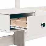 vidaXL Cadre de lit avec tête de lit Blanc 140 x 200 cm Pin massif