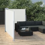 vidaXL Auvent latéral rétractable Crème 100 x 600 cm