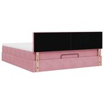 VidaXL Cadre de lit ottoman avec matelas rose 160x200 cm velours
