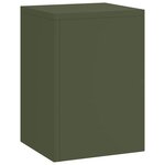 vidaXL Supports pour plantes 3 Pièces Vert olive 24 x 24 x 75 cm Acier