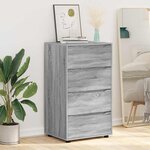 vidaXL Armoires de rangement 2 Pièces Gris Sonoma 60 x 48 x 105 cm