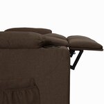vidaXL Fauteuil Marron foncé Tissu