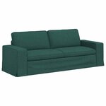 vidaXL Canapé 2 Pièces Vert foncé 182 x 80 x 82 cm tissu