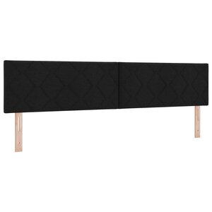 vidaXL Tête de lit LED Noir 200 cm tissu