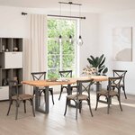 vidaXL Pieds de table à manger en U 3 pièces Anthracite 70 x (72-73) cm Acier