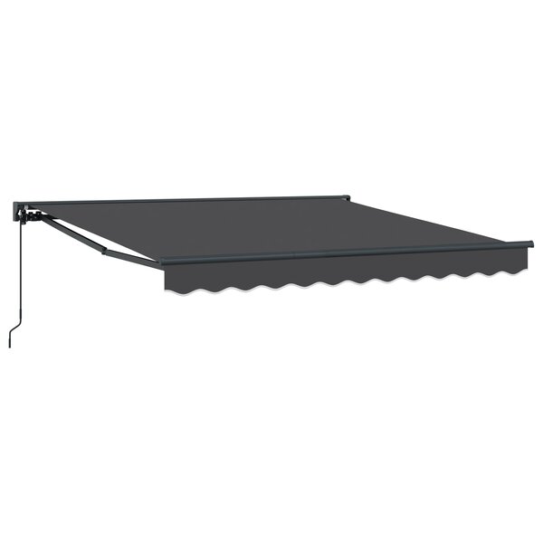vidaXL Auvent rétractable manuel - Anthracite  300x250 cm