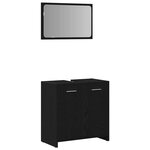 vidaXL Set de Meubles de Salle de Bain avec étagère 4 Pièces Chêne noir
