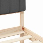 vidaXL Cadre de lit avec tête de lit rembourrée Gris foncé