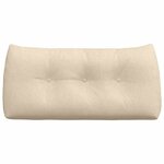 vidaXL Coussin de Dos Crème 100 x 24 x 50 cm tissu