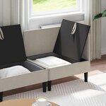 vidaXL Ensemble de meubles pour le salon 3 Pièces Avoine Tissu