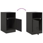 vidaXL Tables de chevet 2 Pièces noir 34 5x39x62 cm acier