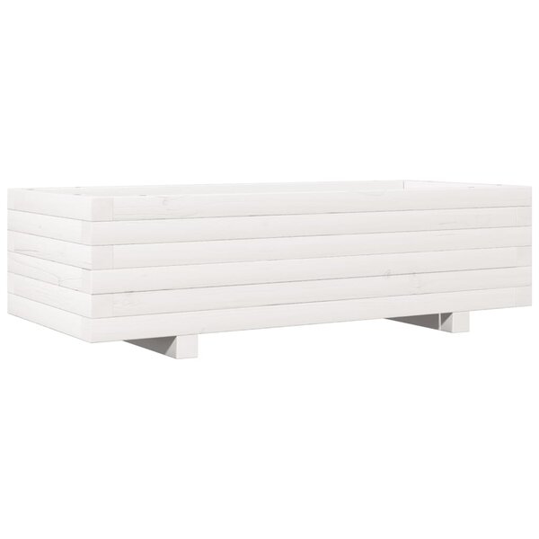 vidaXL Jardinière blanc 90x40x26 5 cm bois de pin massif