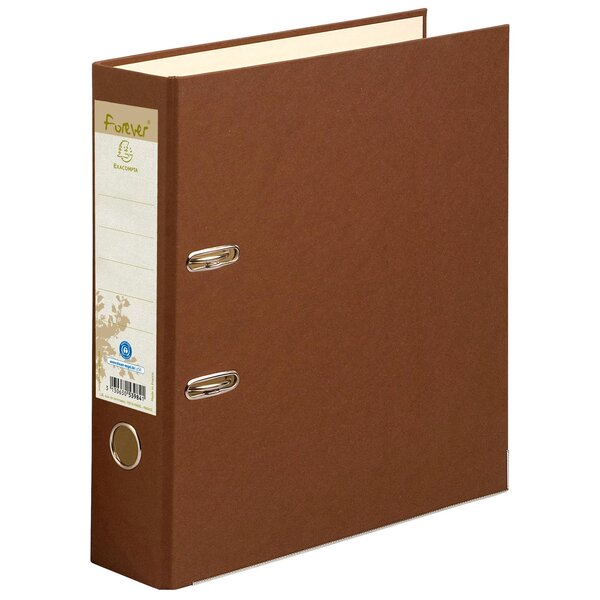 Classeur À Levier Rembordé Papier Dos 80mm Forever - A4 - Chocolat - X 10 - Exacompta
