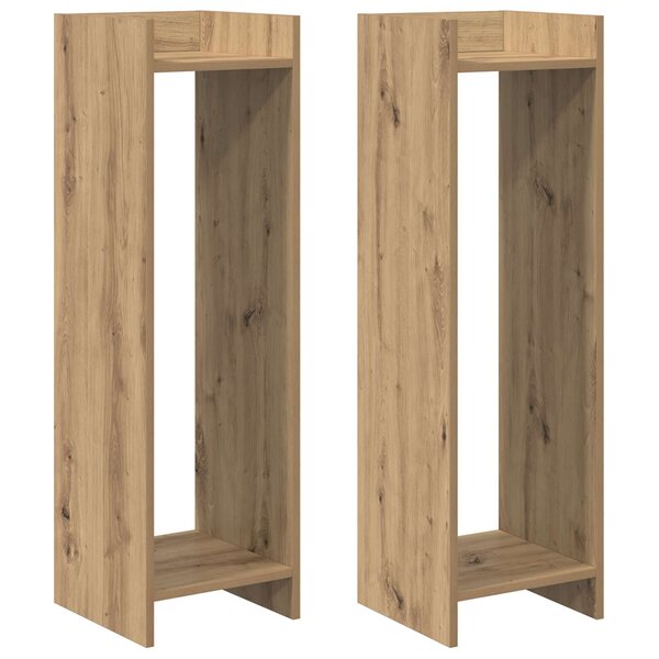 vidaXL Support de Plante 2 pièces Chêne artisanal 30 x 30 x 100 cm