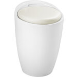 Tectake Tabouret coffre de rangement - blanc