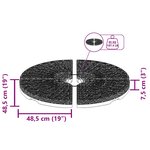 vidaXL Socle de parasol en forme d'éventail 4 Pièces Noir