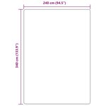 vidaXL Tapis Shaggy à poils longs NAVARRA rose poudré 240x340 cm