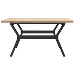 vidaXL Table basse cadre en Y 90x90x45 5cm bois de pin massif et fonte