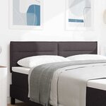 vidaXL Tête de Lit Design Lignes Marron Foncé 160 cm Tissu