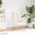 vidaXL Fauteuil relaxant Crème 69 x 74 x 93 cm tissu