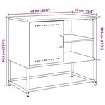 vidaXL Meuble TV rose 68x39x60 5 cm acier