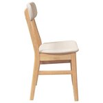 vidaXL Chaises à manger coussins 2 Pièces bois massif caoutchouc