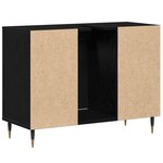 vidaXL Cabinet de salle de bain Noir 80 x 33 x 60 cm Bois d'ingénierie