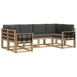 vidaXL Ensemble de canapés d'extérieur 6 pc Blanc et anthracite